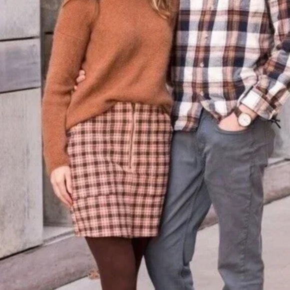 Wild Fable Mini Skirt – Pink Plaid Corduroy | Size 16 - Picture 3 of 6